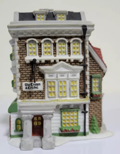 Dept 56 Ornament Crown & Cricket Inn Charles Dickens Heritage Edition 1992 FLAW