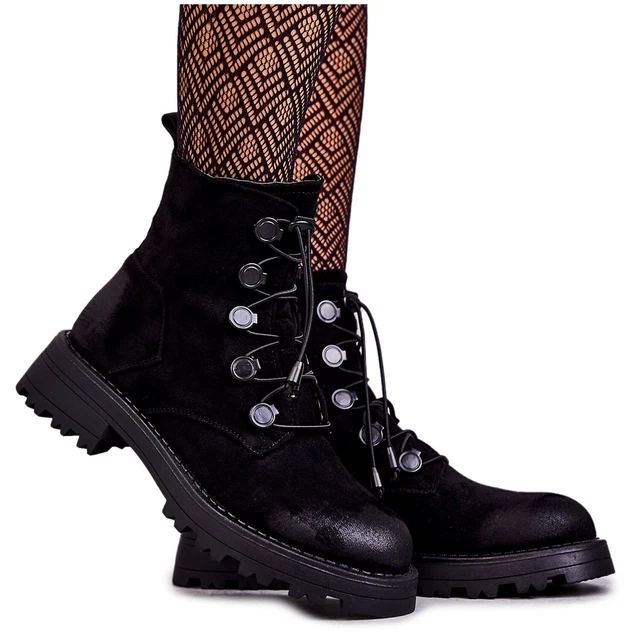 PJ1 Bottes Chaudes Femme En Daim Avec Côtelé Noir Helia le noir