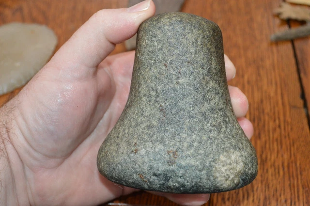 Well Made Dark Hardstone Archaic Bell Pestle Harrison Co, Indiana 3.75 x 3.75