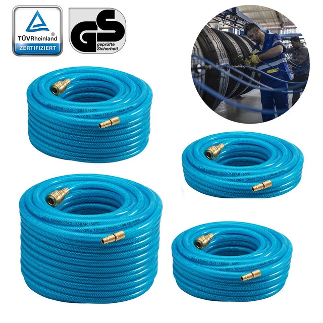 Druckluftschlauch Druckluftkupplung Luftschlauch Kupplung 1/4" 10 - 30m