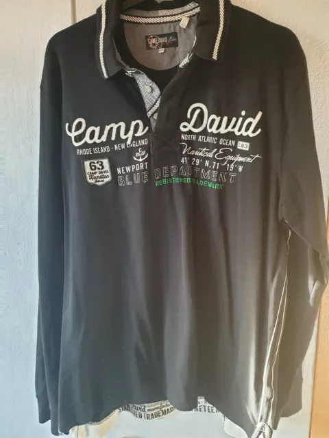 Camp David Hoodie Pullover Sweatshirt blau 3XL XXXL neuwertig mit tollen Details