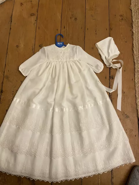 Vintage Christening Gown With Bonnet