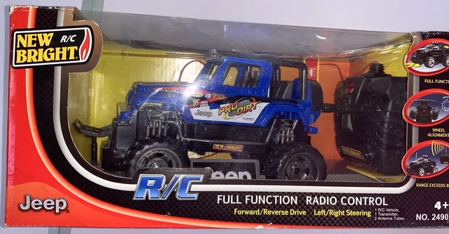 New Bright R/C Pro Dirt JEEP #2490 Blue NEW Remote Control Full Function