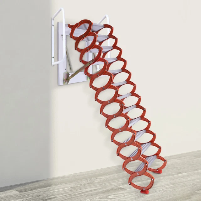 Quality Wall-mounted Retractable Attic Stair Excellent Load-bearing Capacity New