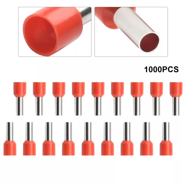 Pack de 1000 manches d'extrémité fil rouge idéales pour une utilisation quoti