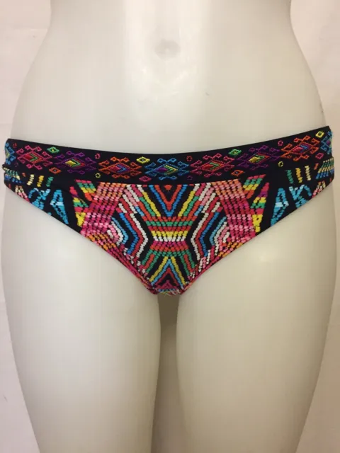 Nanette Lepore Women's Mayan Mosaic Charmer Banded Waist Bikini Bottom NL7LL94