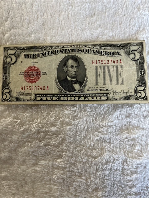 1928-E $5 Legal Tender Red Seal United States Note