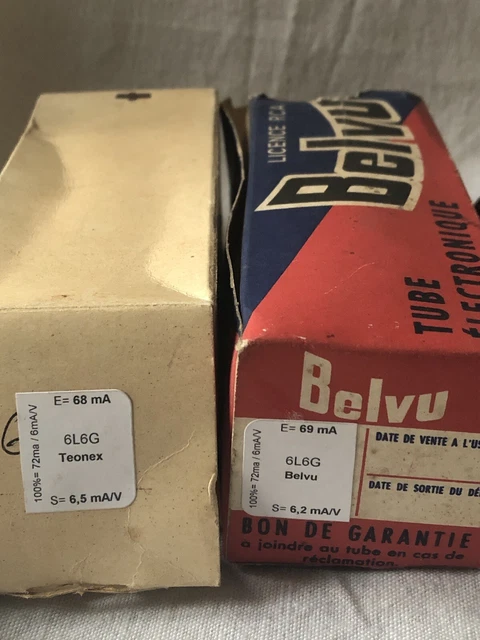 6L6GC, 6L6, Sylvania SNCF Matched pair Vacuum Tube, lampe, Röhre, Valve