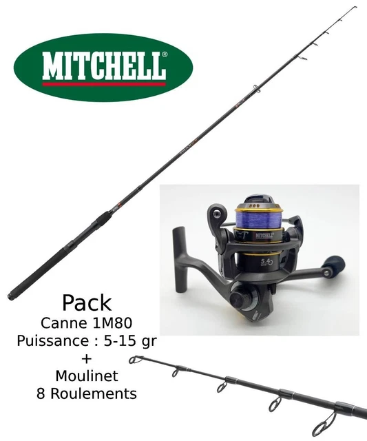 Pack Pêche Truite : Canne Mitchell Traxx RT 180 + Moulinet Mitchell Avocet RZT 50