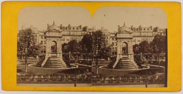 France Paris Fountain Of Innocents c1870 Photo Stereo Vintage Albumin P70L3n