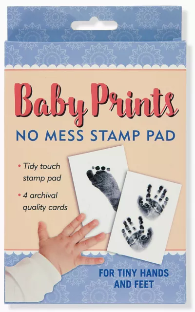 Baby Babies Hand Foot Print No Mess Stamp Pad Safe Ink Kit Toddlers Keepsake