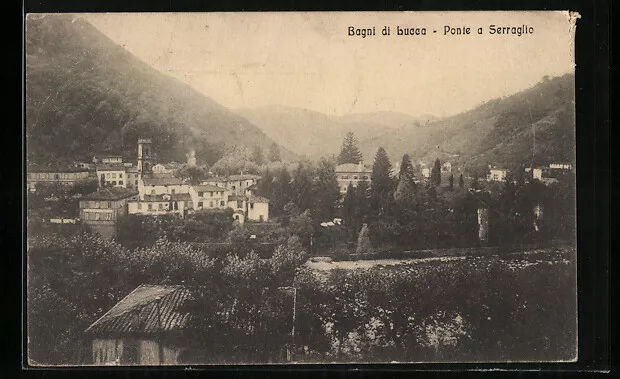 Ansichtskarte Bagni di Lucca, Ponte a Serraglio 1913