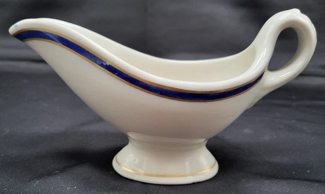 Union Pacific Railroad "The 49er" Lamberton Scammell Blue Gold China Gravy Boat