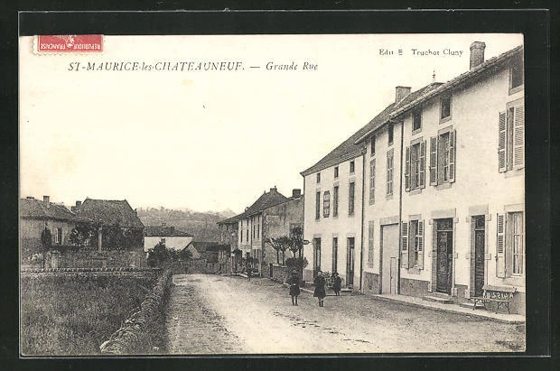 CPA St-Maurice-les-Chateauneuf, Grande Rue, street view