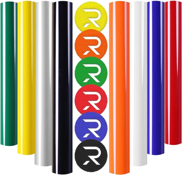 3D Puff Wärmeübertragung Vinyl - 12"" x 10"" 9 Blatt HTV Vinyl 8 verschiedene Farben auf