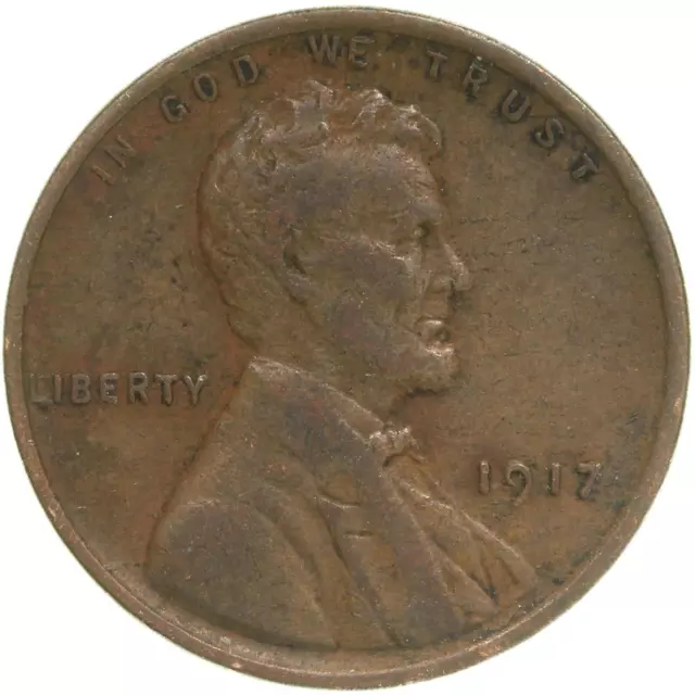1917 Lincoln Wheat Cent Very Fine Penny VF