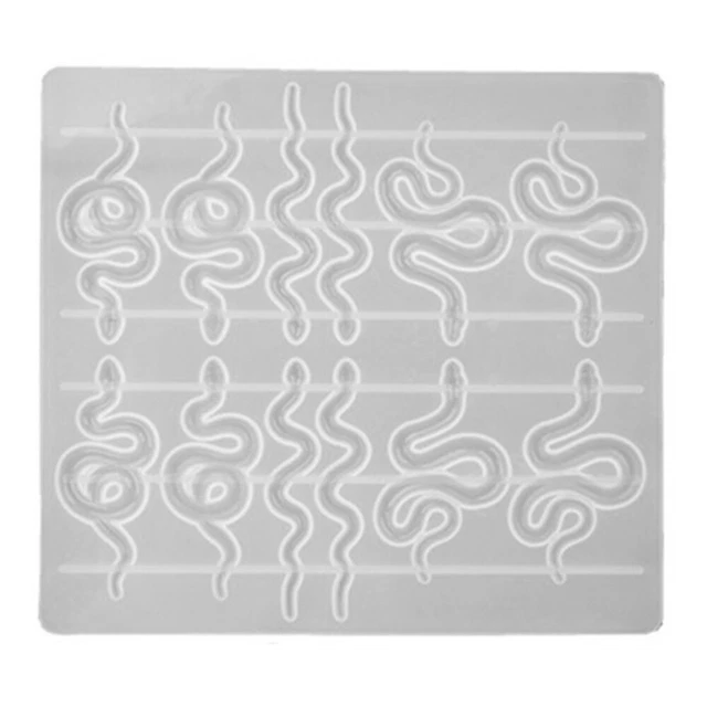 Pendientes de silicona para serpiente molde para serpiente resina molde para serpiente formas de serpiente epoxi