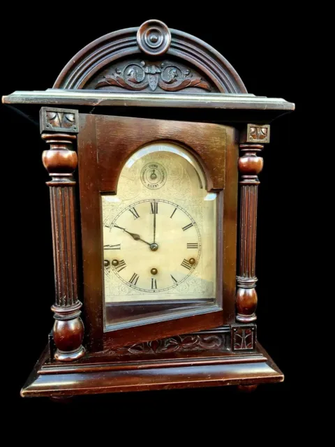 Antique Mantel Clock Westminster Chimes Large Heavy Striking The Train Movement