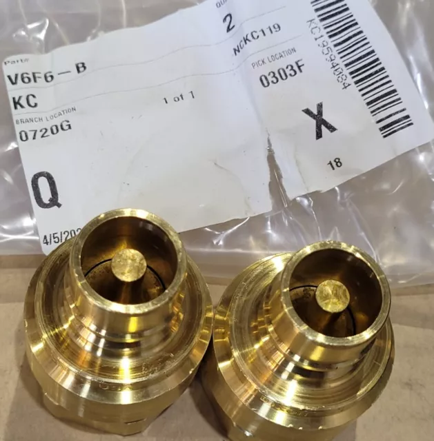 Dixon 3/4" Brass Snap-Tite H-IH Interchange Quick Connect Female Coupler QTY 2