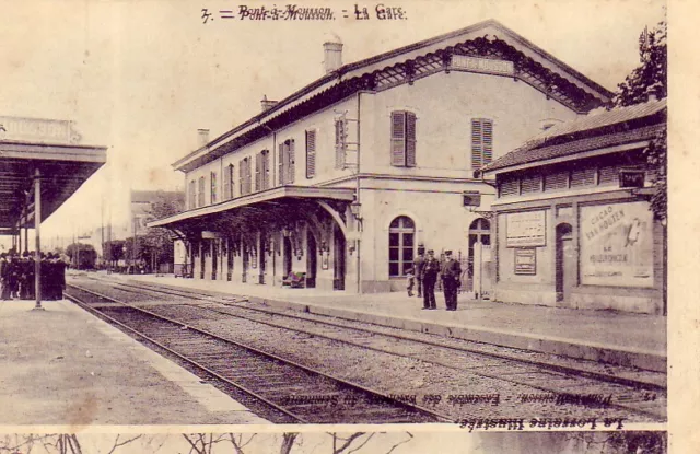 CPA 54 LORRAINE près Nancy PONT-A-MOUSSON La Gare Voyageurs Animée