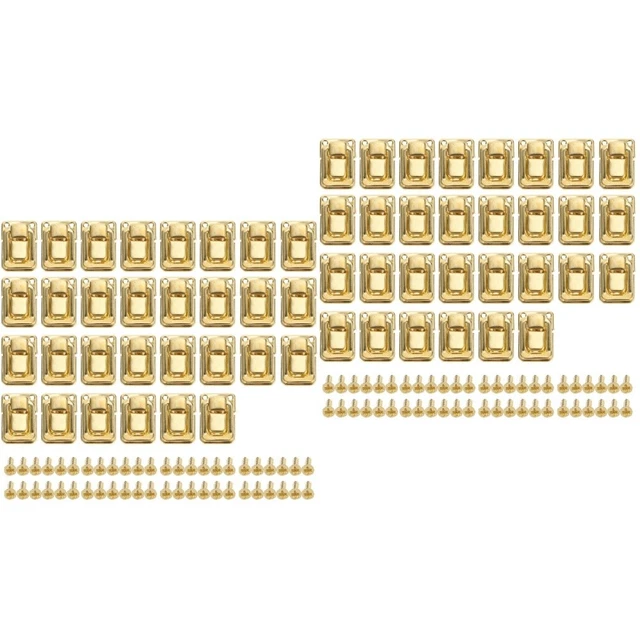 60 Pcs Jewelry Box Lock Wooden Box Hasp Lock Jewlery Case Metallic Purse Wallet