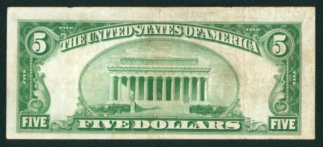 $5 1934 LGS LIME ((LIGHT GREEN SEAL)) Federal Reserve Note CURRENCY AUCTIONS 3