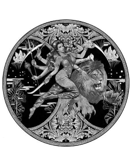 DURGA Hindu Divinity 1 Oz Silver Coin 2000 Francs Cameroon 2024