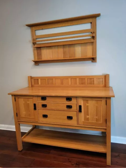 Stickley Solid Oak Arts & Crafts Mission Sideboard circa 1993, priced to move