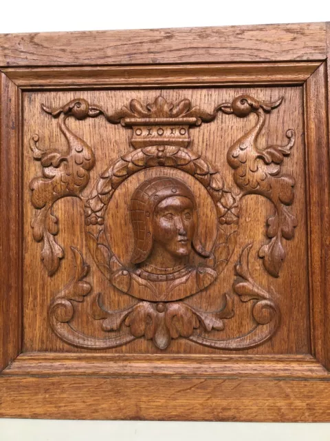 Stunning Neo Renaissance Door panel Carved all over with faces 1s 2