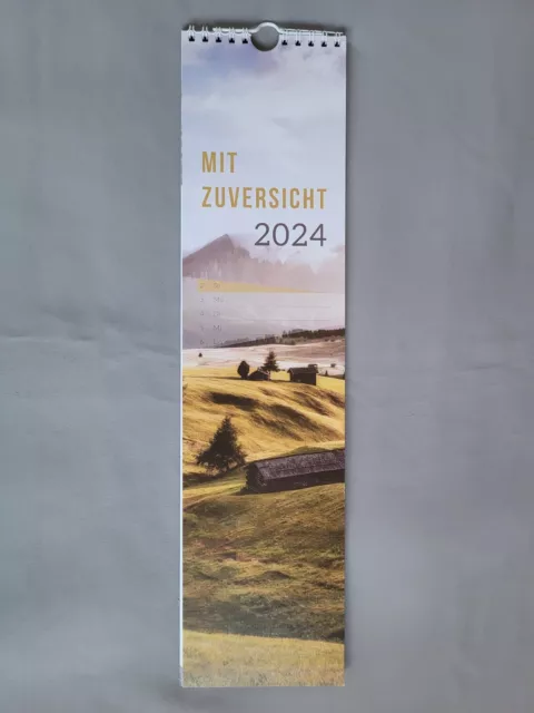 Schmaler Kalender 2024 - Wandkalender - Monatskalender - Streifenkalender. NEU!