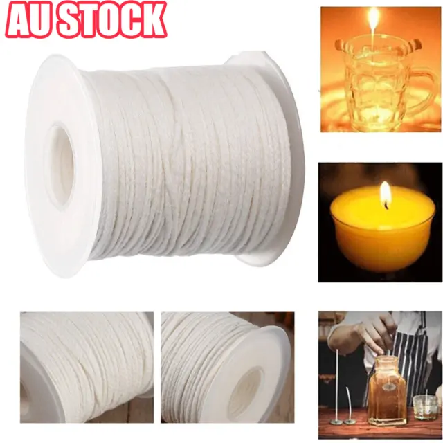 1 ROLL SPOOL of Cotton Twisted Braid Candle Making Candle Wicks Wick Core  Supply $4.49 - PicClick AU