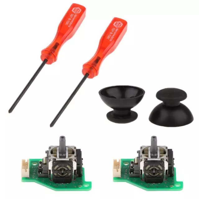 Left+Right Analog Stick 3D Joystick Rocker W/ PCB for Wii U Gamepad Repair Parts