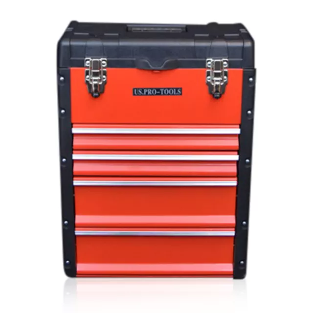 318 US PRO Tools Red Mobile Rolling Wheels Trolley Cart Storage cabinet Tool Box 3