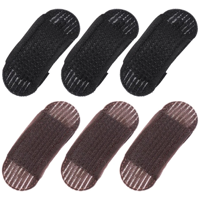 6 piezas almohadilla de aumento de cabello Bump it Up clip de cabello negro esponja Bump Up
