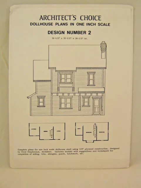 Dollhouse Plans Design 2 Architect's Choice 1:12 Scale Victorian Queen Anne