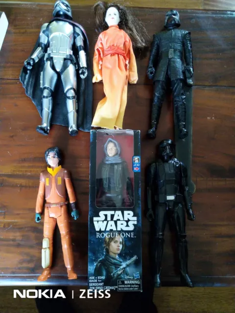 6 Star Wars PHASMA Kylo Ren JYN ERSO Ezra Bridger AMIDALA Death Trooper TOYS LOT