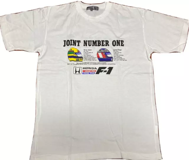 Vtg Ayrton Senna Gerhard Berger Honda Formula 1 Grand Prix Tee T Shirt One Size