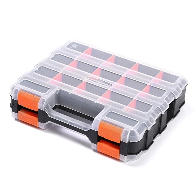 34-Compartments Sided Organizer with Resistant Polymer and Removable Plasti I4H7
