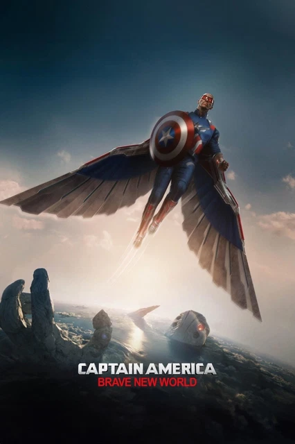 CAPTAIN AMERICA BRAVE New World Film 2025 Poster Locandina 45X32Cm Captain America Brave New World Film 2025 Poster.webp