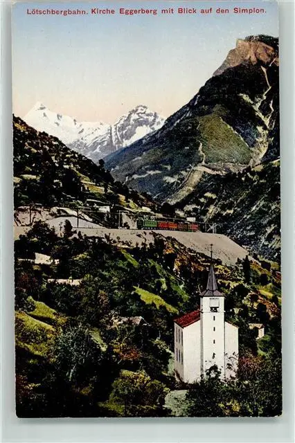 10624373 - Eggerberg Kirche Simplon Loetschbergbahn Wallis / Valais VS