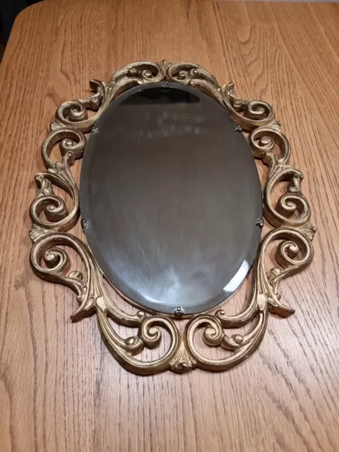 Beautiful Vintage Mid Century Gilt Rococo Style Mirror by Atsonea