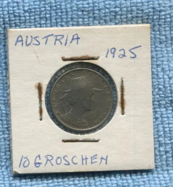 1925 10 Groschen Austria Countess of Tyrol O-947