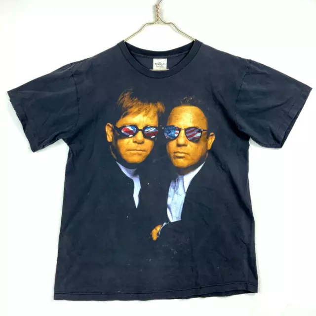 Vintage Elton John Billy Joel Summer Of 94 T-Shirt Size Large Black 1994 Usa 2