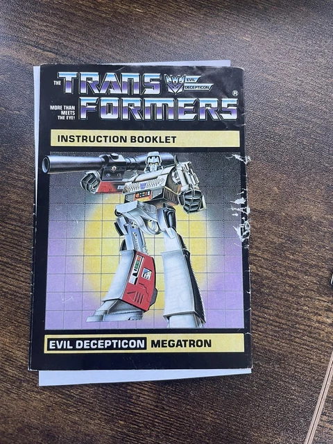 INSTRUCTIONS TRANSFORMERS G1 Megatron. Decepticon Leader. EUR 11,72 ...