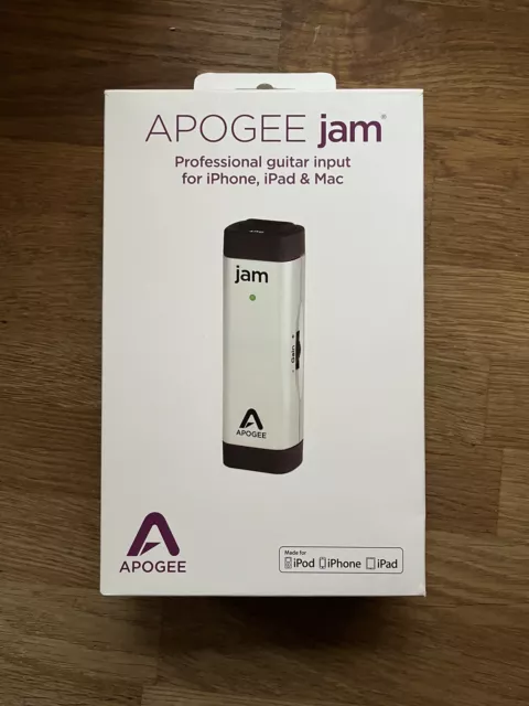 Apogee Jam Guitar Audio Interface (iPhone, iPad, Mac).  96khz 24-bits.