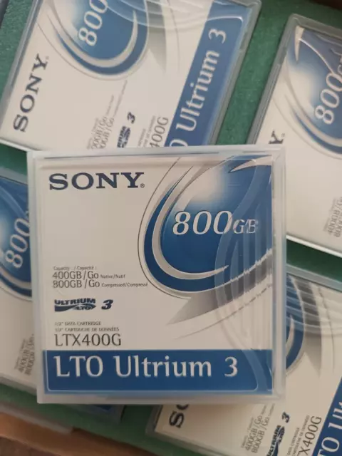 11 x Sony LTX400G LTO Ultrium 3 Tapes - 400gb Native, 800gb Comp + 3 cleaning