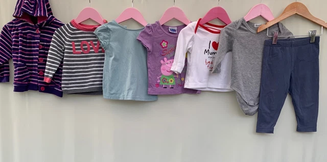 Girls bundle of clothes age 9-12 months H&M Mothercare peppa pig