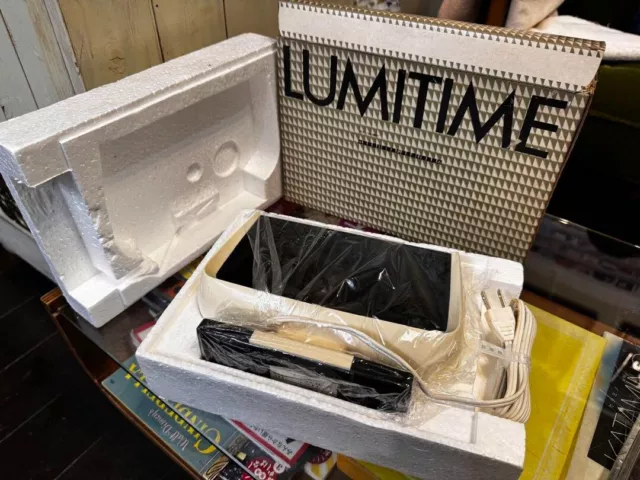 LUMITIME TAMURA Neon Light Clock KT-10B Japan 50Hz Space Age Mid-century VINTAGE