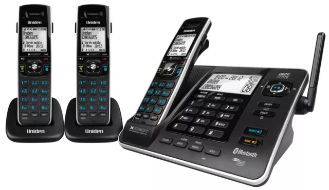 Uniden Xdect 8355+2 Triple 3 Handset Cordless Telephone System+Answer Machine