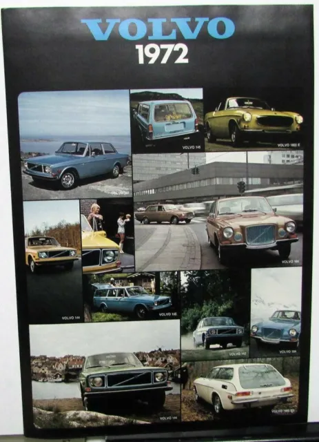 1972 Volvo Dealer Sales Brochure Folder Car Full Line With Specifications